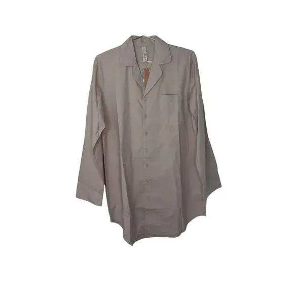 New SKIMS Cotton Poplin Sleep Shirt Dress Oversized SZ XXS-M